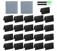 21 Pezzi mini lavagne, lavagnette per buffet, tipo v numeri tavoli ristorante, con 2 panni per la pulizia e 2 penne, per panetteria, caffetteria, festa di compleanno, caffetteria