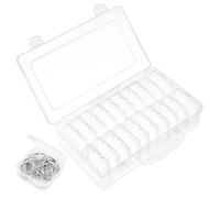 21 Pezzi Organizzatore Perline, 20 Pezzi Piccolo Scatoline Plastica Trasparente e 1 Grande Scatola Rettangolare Mini Scatole Plastica con Coperchio Scatoline Trasparenti per Gioielli, Piccoli Monili