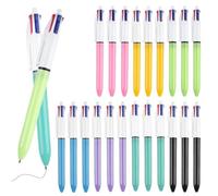 21 Pezzi Penna Multicolore Penne a Sfera Retrattili - Design 4 in 1 | Ballpoint Pen con Inchiostro Multicolore Punta da 1.0 mm per Scrittura Fluida, Ideale come per Ufficio e Scuola