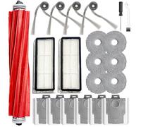 21 pezzi QV 35A accessori per robot aspirapolvere Roborock QV 35A / 35S pezzi di ricambio - 1 spazzole principali, 2 filtri HEPA, 4 spazzole laterali, 6 panni per la pulizia, 6 sacchetti per la
