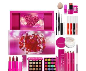 21 pezzi set di bellezza trucco set completo per principianti trucco leggero elementi essenziali di bellezza portatili per date, fotografia, lavoro viaggi | Palette per macchine