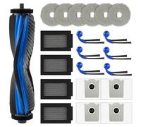 (21 Pezzi) T30C Omni Ricambi per Robot Aspirapolvere ECOVACS DEEBOT T30C Omni, 1 Spazzola a Rullo, 6 Spazzole Laterali, 4 Sacchetti per la Polvere, 4 Filtri HEPA, 6 Panni per Mop, Kit Accessori