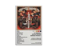 21 poster Savage Metro Boomin Savage Mode II, stampa artistica da parete su tela, per aule e camera da letto, decorazione artistica da parete per camera da letto, 50 x 75 cm