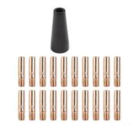 21 punte per torcia di saldatura per ugello senza gas, compatibili con EasyFlux 125 Amp Saldatore MIG Torch Modelli 56355 56359 Punte di contatto in rame (035)