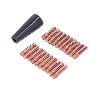 21 pz punta di connessione in rame senza ugelli senza gas 0,8 mm | Accessorio per saldatura a filo trasparente per protezione | Sostituzione ugelli per saldatrice MIG / saldatore spot | 20 ugelli 1