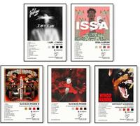 21 Savage Album Cover Autografata Limitata Poster Stampa Rapper Musica Poster Artistici da Parete Estetica per Camera da Letto per Adolescenti e Ragazze, 20,3 x 25,4 cm, Senza Cornice
