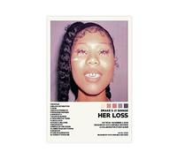 21 Savage Her Loss Poster Copertina per album 5 Poster su tela, decorazione artistica da parete per soggiorno, camera da letto, 30 x 45 cm