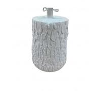 21 SHOP® Base Supporto Albero di Natale Tronco Realistico Natalizio, Riproduzione come nella Realtà Solido Resistente, Addobbo Festivo Attacco Universale Altezza 36cm con Tubolare Albero BIANCO