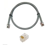 21.st-CAVO TELEFONO ADSL MODEM GRIGIO 6P6C RJ12 CAT 6 - SCHERMATO-ALTA QUALITA'