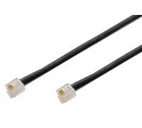 21.st - CAVO TELEFONO MODEM VDSL ADSL NERO RJ11 CAT 6 6P4C-DOPPIA SCHERMATURA