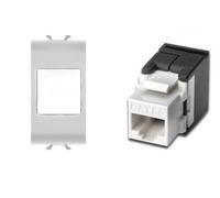 21.st-PRESA DI RETE CAT5-6 UTP/STP GEWISS CHORUS BIANCO GW10421 RJ45 PORTAFRUTTO