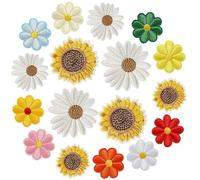 21 Toppe da Stiro Floreali, Motivo A Margherita E Girasole, Possono Essere Stirate E Cucite, Resistenti E Pratiche, Abiti E Decorazioni per La Riparazione del Denim.