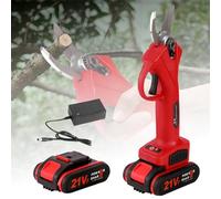 21 V 600 W Secatore Elettrico Senza Fili, 40 mm Secatore Elettrico 6500 Mah, SeCatore Elettrico Con Batterie, Per La Potatura Il Giardinaggio Gli Alberi Da Frutta E Il Vignobile (2 batterie)
