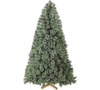 210 cm Albero di Natale Artificiale, Albero di Natale Luxury Realistico, Folto, Aghi di Pino Pretrattati Realistici, con Supporto in Legno Fatto a Mano, 600 Punte, Ignifugo