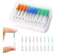 210 scovolini interdentali in silicone, bastoncini interdentali con scatola di plastica, spazzolini dentali portatili, pulizia efficiente dei denti, bastoncini interdentali per la pulizia orale delle