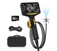 210° Two-Way Articulating Borescope, Inspection Cameras Industrial Endoscope with Lights, IPS HD Screen Video Inspection Scope for Automotive Aircraft Mechanics