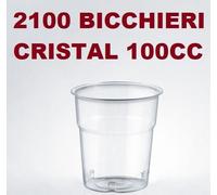 2100 BICCHIERI MONOUSO CAFFè CRISTAL 100CC TRASPARENTE PLATICA RIGIDA TIM