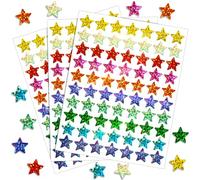 2100 Pezzi 10 Colori Stelline Adesive, 15mm Stickers Stelline Stickers Adesivi, Bollini Adesivi Colorati, Glitter Adesivi, Etichette Natalizie per Pacchetti, Decorativi, l'insegnante, Studenti