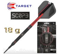 Target Darts Scope Soft Tip Darts, 90% Tungsten Dart Set, Barrel 10-18G | Freccette Rosse e Nere, Set di Freccette con Punte Pixel, Freccette elettroniche, Freccette con Punta Morbida