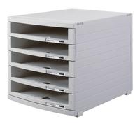 Han - Struttura portadocumenti, con 5 cassetti aperti, formato B4, linea Contur grigio