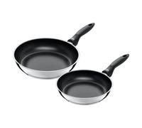Set di padelle Domus, 24 e 28 cm accaio/Nero