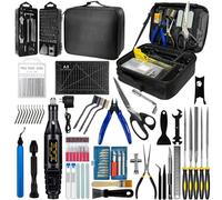 212Pcs Kit de Accesorios para Impresora 3D,Caja de Herramientas para Impresora 3D,Incluye Herramienta de Rebabeo,Apto para el desmontaje, la limpieza y el mecanizado de precisión de impresoras 3D