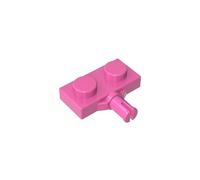 21445 Piastra Speciale per Ruote 1x2 con Supporto Ruota, Fessura Singola, 50 Pezzi GDS-1065-compatibile con Lego Mattoncini da Costruzione, Colore Rosa scuro | Rosa scuro. Compatibile con mattoncini LEGO. Componenti MOC per i principali marchi edili, corrispondenza coerente dei colori