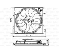 214814EB0A Ventola Motore Qashqai / X-Trail / Kadjar ORIGINALE VALEO NUOVA
