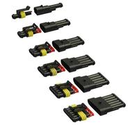 214pcs Car Wire Connector Automotive Waterproof 1/2/3/4/5/6 Pin Motocycle Truck Harness Male Female Crimping Pliers Kit