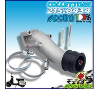 215.0434 COLLETTORE ASPIRAZIONE POLINI VESPA 125 PRIMAVERA ET3 2T D.28 PWK
