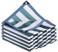 215 Tessuto Ombreggiante A Rete con Protezione Solare All'85%, Strisce Blu E Bianche, Ideale per Patio, Tetto, Auto, Balcone E per L'Isolamento Termico.