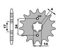2153-11 PIGNONE PBR 11 DENTI PASSO 420 GILERA RCR 50 Enduro 2003-2005