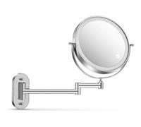 (2159)Specchio ingranditore da parete con luce, specchio da bagno rotondo a LED, ingrandimento 1x/5x