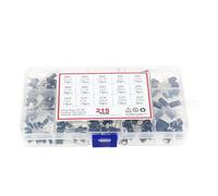 215pcs 15 Values 0.1uF-330uF Mix Electrolytic Capacitor Kit With Storage Box ZDVHOMCB