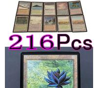 216 carte proxy Magic: The Gathering con terre duali, terre di richiamo e terre shock, con nucleo nero Carta tessile