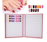 216 Colori Display a Colori per Unghie, 2 Tipi di Espositore Unghie, Set Salone per Nail Art(Rosa)