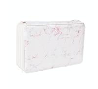 216 Fori 4 Cerniere Modello in Marmo Custodia per Matite in PU Sketch Filling Sa