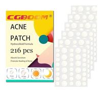 216 Pezzi Cerotti Brufoli Pimple Patch Brufoli Invisibili Idrocolloide Acne Pimple 2-In-1 Cerotti Per Brufoli con Acido Salicilico Giorno e Notte Impermeabili e Traspiranti Patch Brufoli