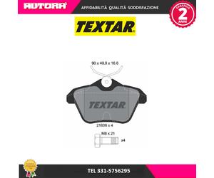 2160601 Kit pastiglie freno, Freno a disco posteriore (MARCA-TEXTAR)..