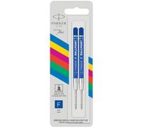 2166542 pezzi di ricambio per penna Parker inchiostro blu punta sottile, fornito in blister, confezione da 2