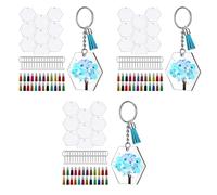 216PZ Acrilico Trasparente Dischi Hexagon Spazi Vuoti Charms E 4141