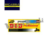 21700 - CATENA DID 520NZ (Black & Black) Lunghezza: 128 maglie con giunto a clip