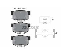 2172001 TEXTAR Kit pastiglie freno, Freno a disco per FIAT,HONDA,SUZUKI