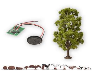 21782 Noch HO Albero con uccelli e dispositivo sound cinguettio scala HO