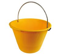 21921 Q.TA' 10 SECCHIO P/MURATORE PLAST C/ARCO GIALLO D 36CM 12 L