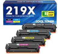 219A 3302FDW Toner Con Chip: 4-Pack Compatibili per HP 219A 219X per Color LaserJet Pro MFP 3302SDW 3302FDW 3302FDN 3302FDNG 3302SDWG 3302FDWG 3202DN 3202DW W2190X Nero Ciano Giallo Magenta