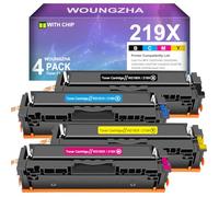 219X 219A MFP 3302FDW (con chip) Toner compatibile per HP 219X 219A per Color Laserjet Pro MFP 3302FDW 3302SDW 3302FDN 3302FDNG 3302FDWG 3302SDWG 3202DN 3202DW (Nero Ciano Giallo Magenta)