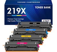 219X 219A MFP 3302FDW Toner: 4 Pack Compatible pour HP 219X 219A Color LaserJet Pro MFP 3302FDW 3302SDW 3302FDN 3202DN 3202DW 3302FDNG 3302FDWG 3302SDWG W2190X - Nero Ciano Giallo Magenta Nessun chip