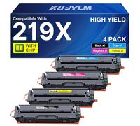 219X con chip compatibile per HP 219X 219A Toner per HP Color LaserJet Pro MFP 3302fdw 3302sdw 3302fdwg 3302sdwg 3302fdn 3302fdng 3202dw 3202dn W2190X W2190A (nero Ciano Giallo Magenta 4 Pacchetto)