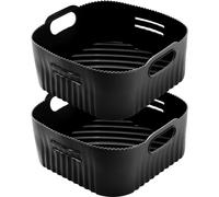 21CM Accessori Friggitrice Ad Aria in Silicone, 2PCS Quadrata Teglie Cestino Fri